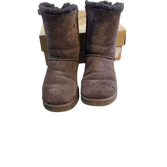 UGG Chocolate Corduroy Boots with Bows Bailey bow brown boots size 8 - Picture 6 of 10